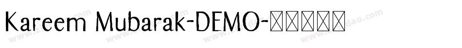 Kareem Mubarak-DEMO字体转换